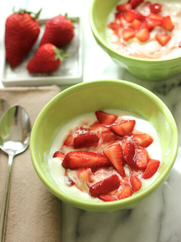 Greek Yogurt with Strawberries