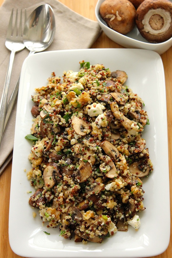 Quinoa with Mushrooms and Scallions