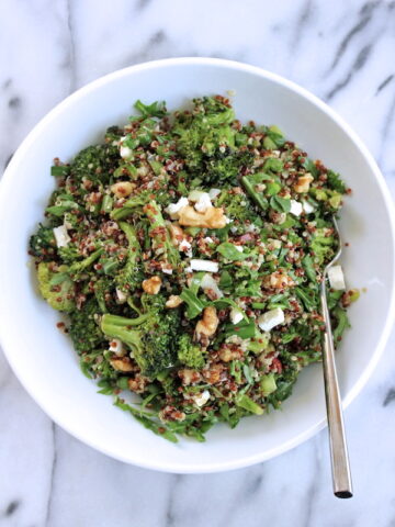 Quinoa-roasted-broccoli-arugula-salad