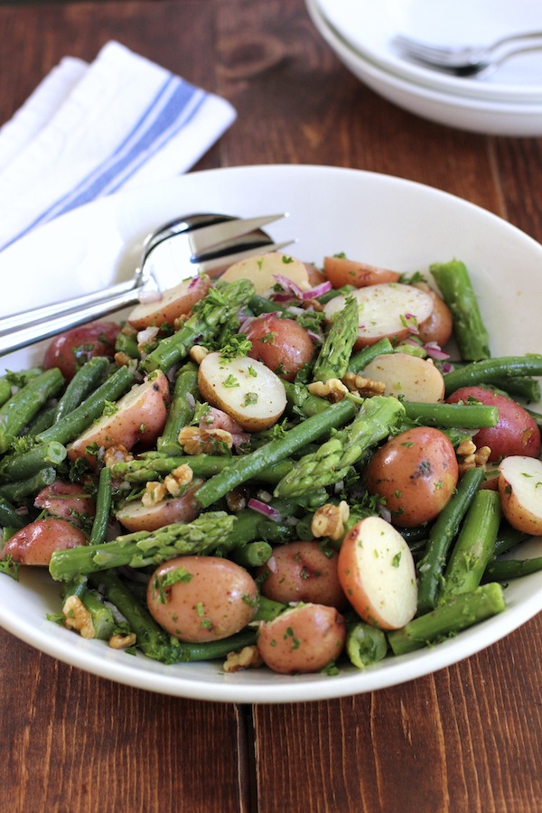 Potato Salad with Green Beans and Asparagus | Green Valley Kitchen