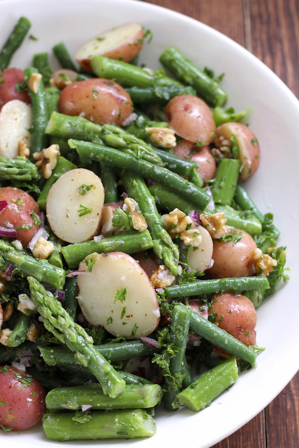 Potato Salad with Green Beans and Asparagus | Green Valley Kitchen