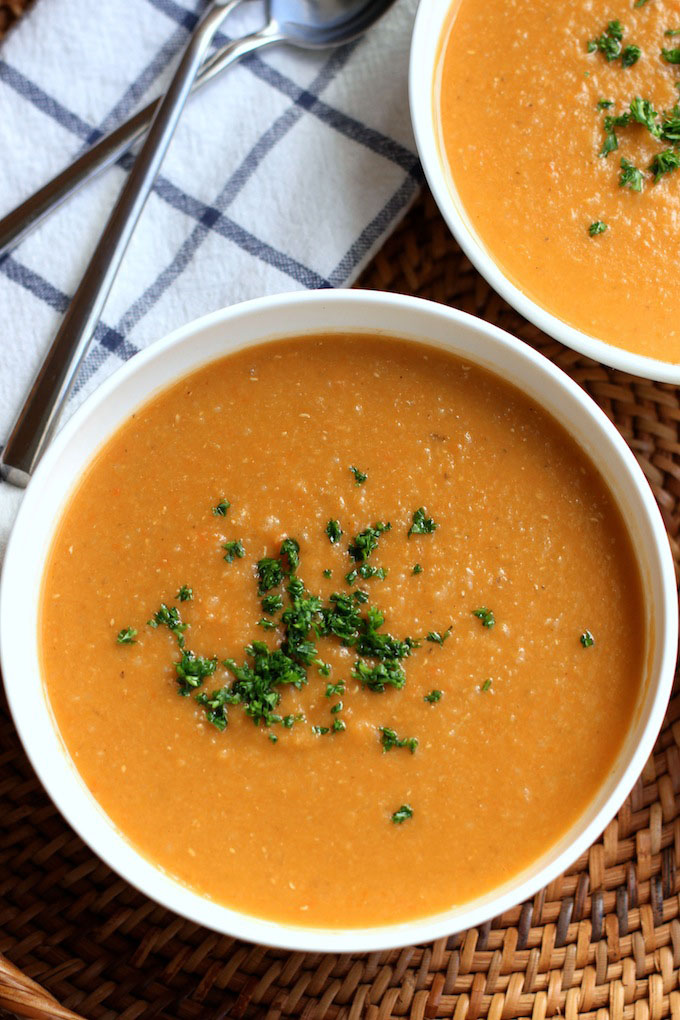 Red Lentil and Carrot Soup with Lemon | Green Valley Kitchen