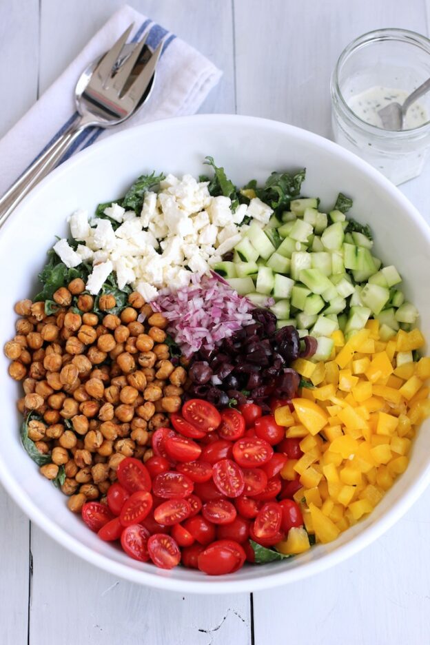 Chopped Salad with Roasted Chickpeas Green Valley Kitchen