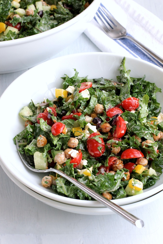 Chopped Salad with Roasted Chickpeas | Green Valley Kitchen
