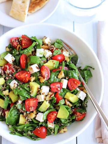 Quinoa Salad with Avocado, Cherry Tomatoes and Feta | Green Valley Kitchen