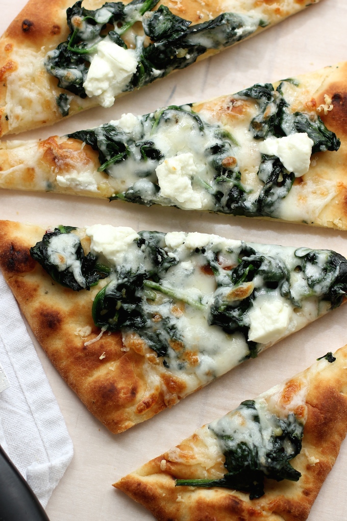 Flatbread Pizza with Spinach and Goat Cheese | Green Valley Kitchen