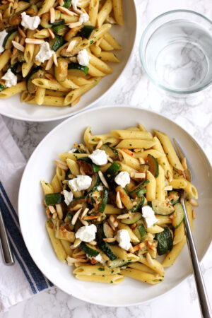 Pasta with Goat Cheese and Zucchini | Green Valley Kitchen