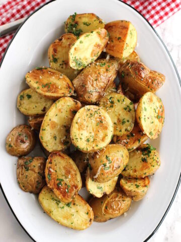 Roasted New Potatoes With Parmesan And Fresh Herbs | Green Valley Kitchen