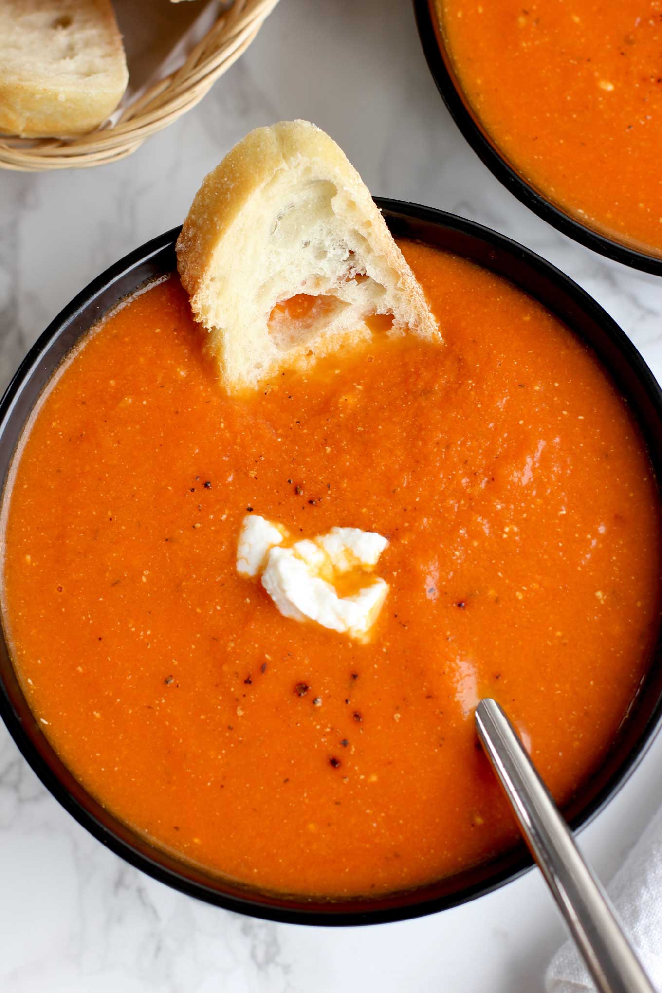 Tomato Soup with Goat Cheese | Green Valley Kitchen