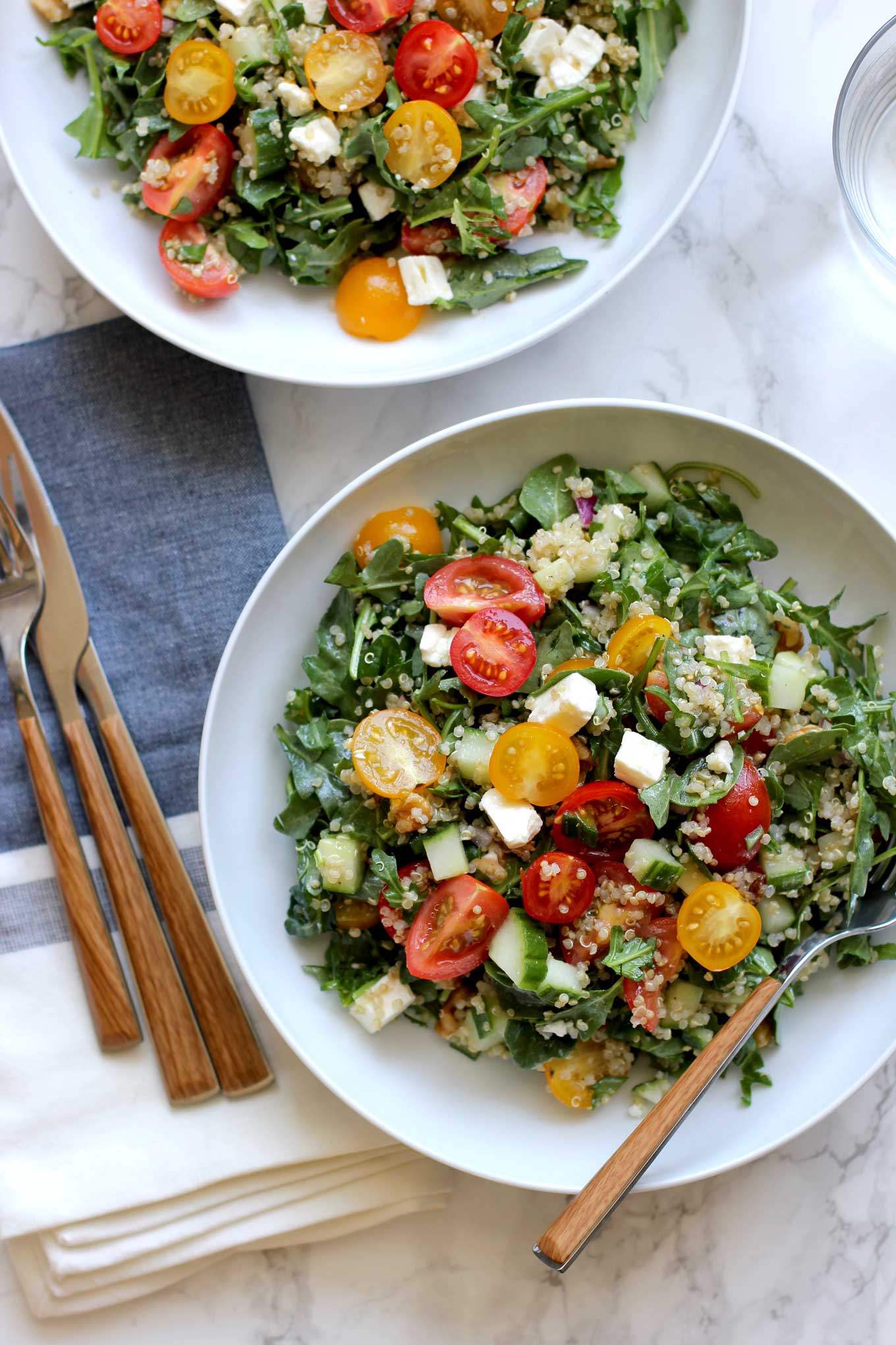 Quinoa-Salad-With-Cherry-Tomatoes-and-Cucumbers. A colorful, easy, summer salad.